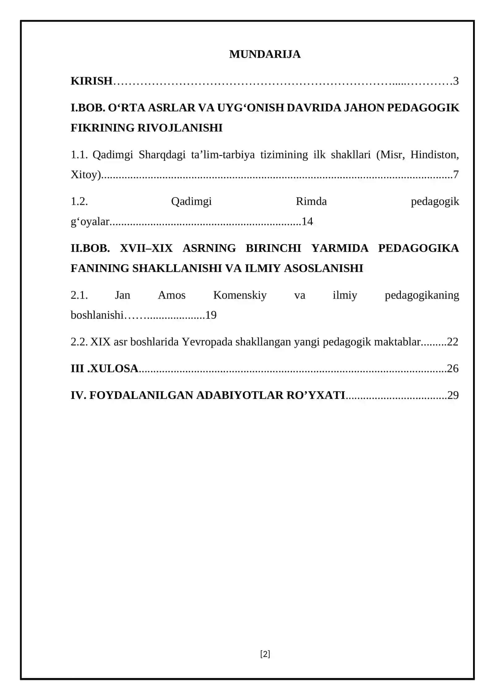 Eng qadimgi davrlarda XIX asrning birinchi yarmida jahon pedagogika fanining rivojlanish tarixi 2
