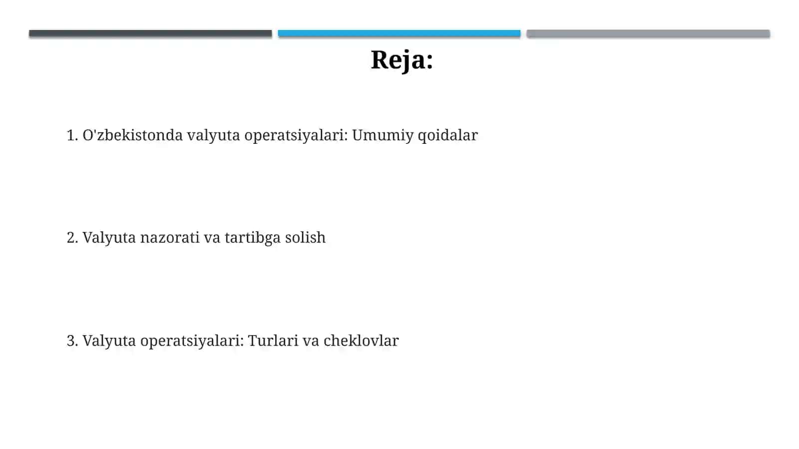 O‘zbekiston Respublikasida valyuta operatsiyalarini amalga oshirish 2