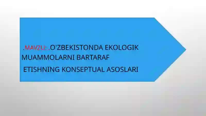 O’zbekistonda ekologik muammolarni bartaraf etishning konseptual asoslari 2