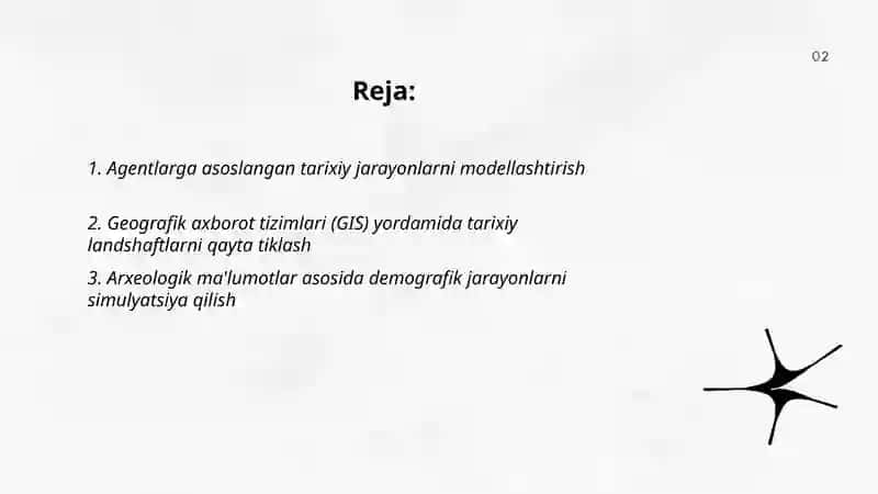 Agentlarga asoslangan tarixiy jarayonlarni modellashtirish 2