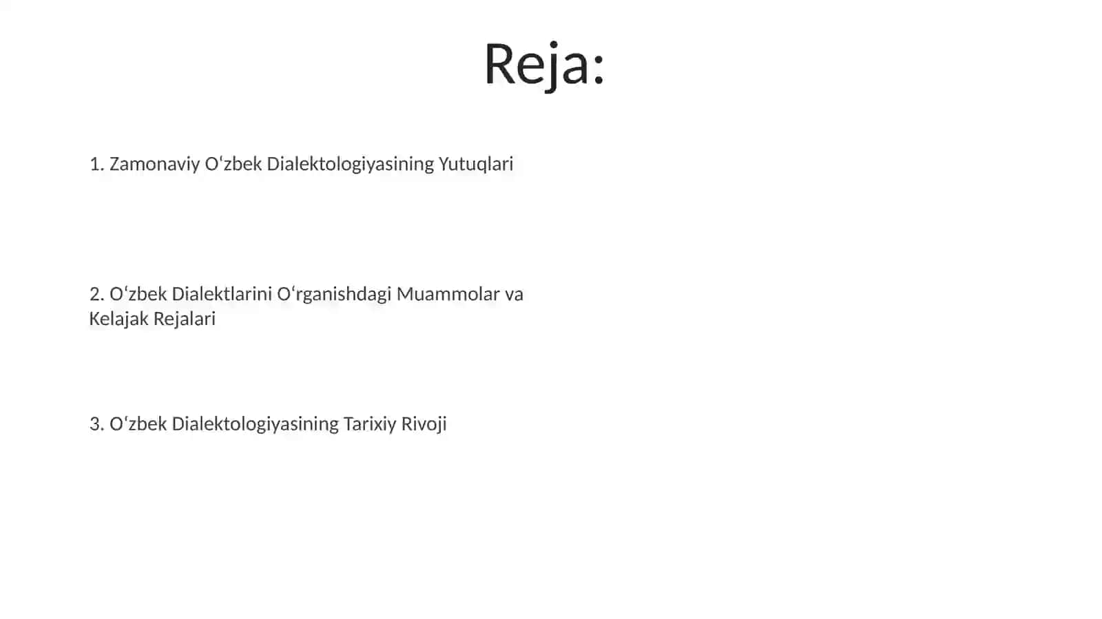 Zamonaviy Oʻzbek Dialektologiyasining Yutuqlari 2