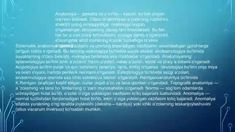 Odam anatomiysi 2