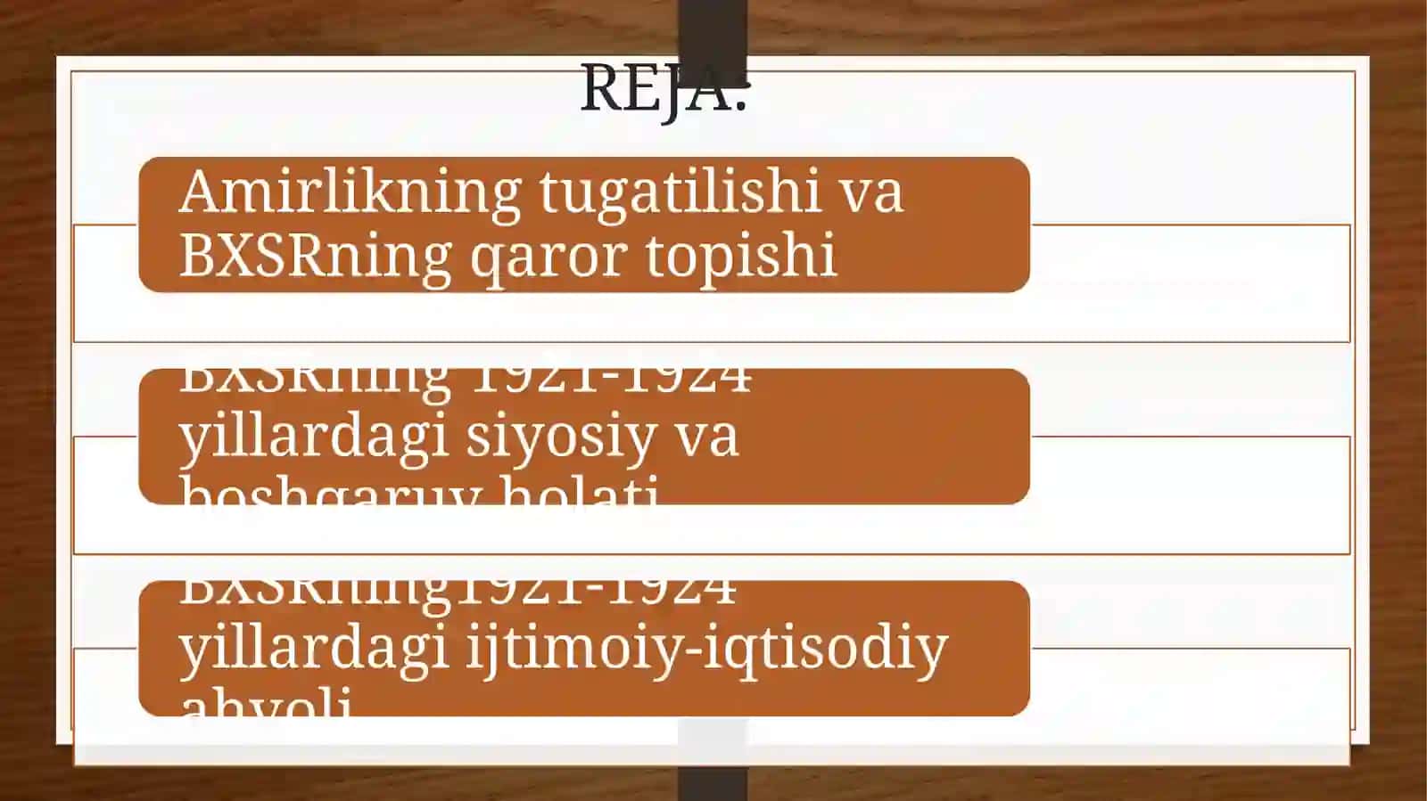 Buxoro Xalq Sovet Respublikasining tashkil etilishi hamda 1920-1924-yillardagi ijtimoiy-iqtisodiy va siyosiy jarayonlarning xususiyatlari 2