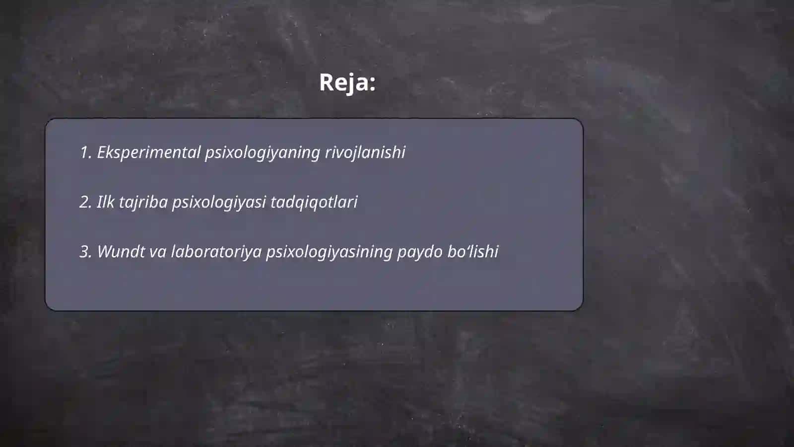 Eksperimental psixologiya tushuncha va tarixi 2