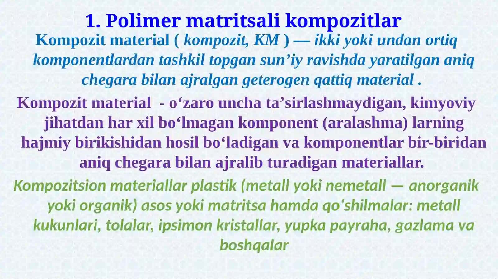 Polimermatritsalikompozitlar 2