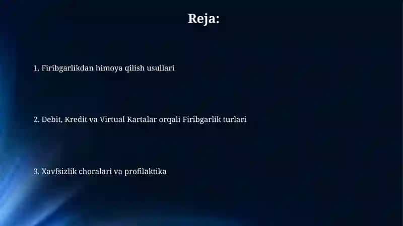 Debet, kredit va virtual kartalar bilan tovlamachiliklar va ularini oldini olish yo'llari 2
