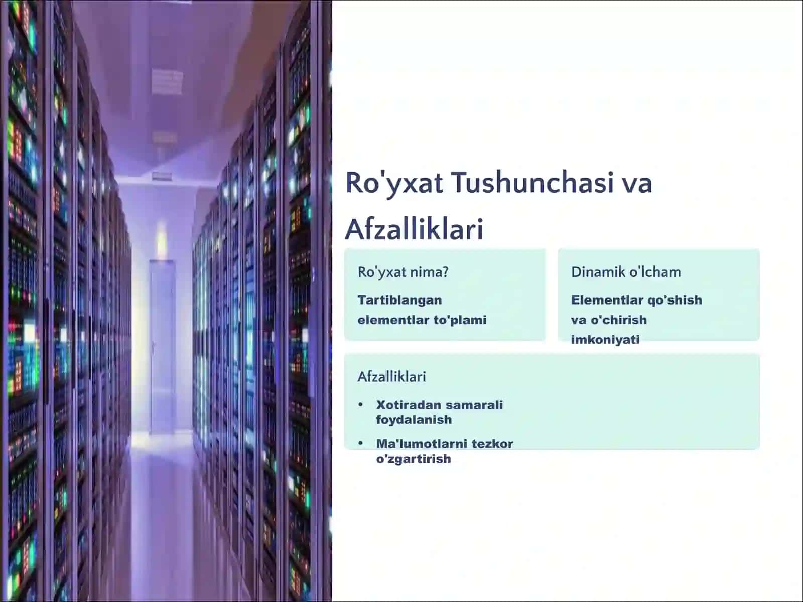 Kompyuter Xotirasidagi Ro'yxatli Ma'lumotlar Tasviri 2
