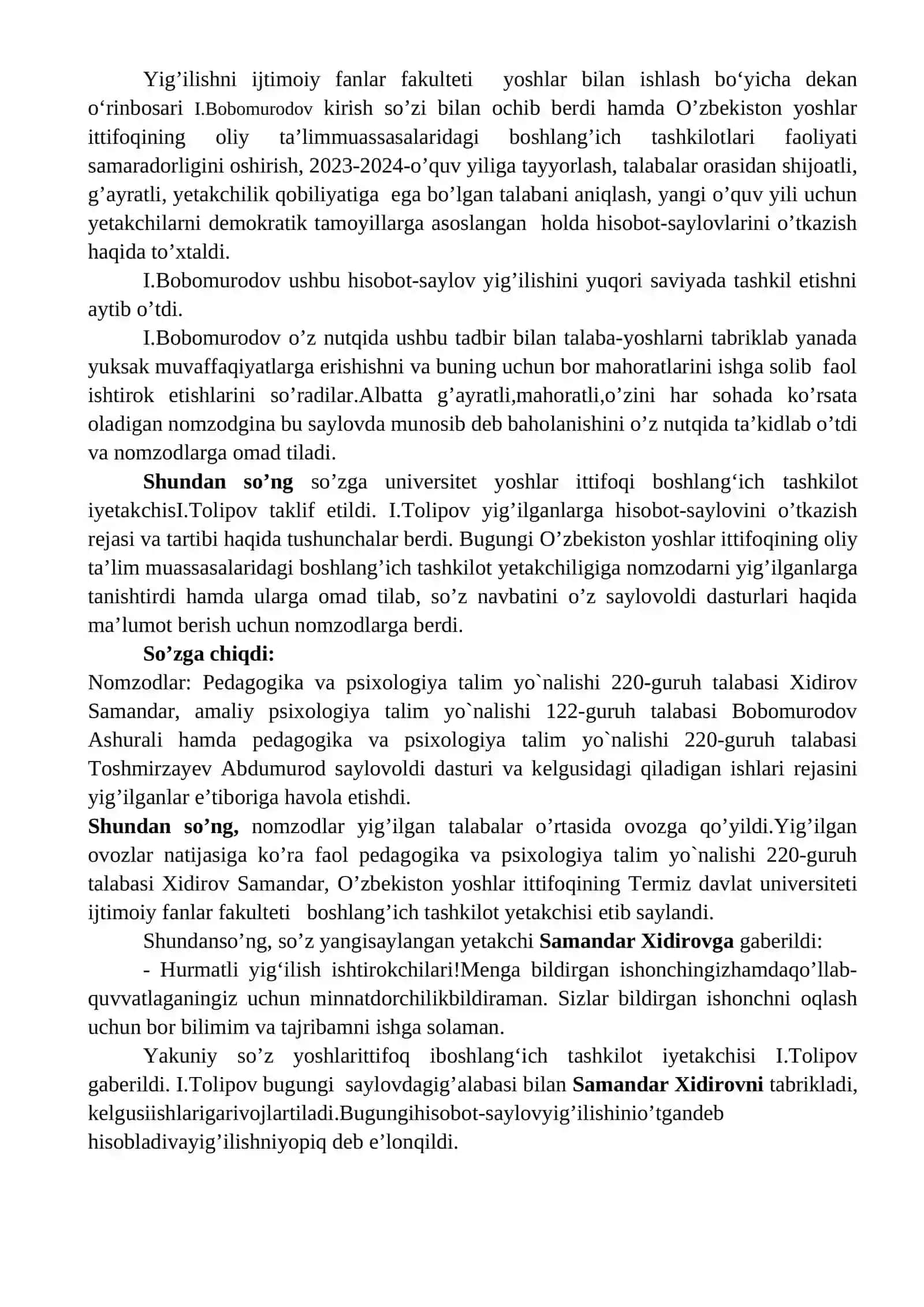 Bayonnomasi - 16.09.2023-y Termiz shahar 2