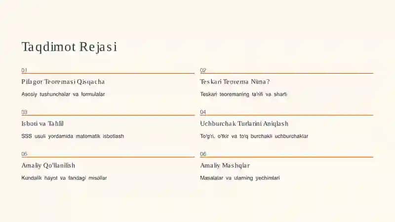 Pifagor teoremasiga teskari teorema 2