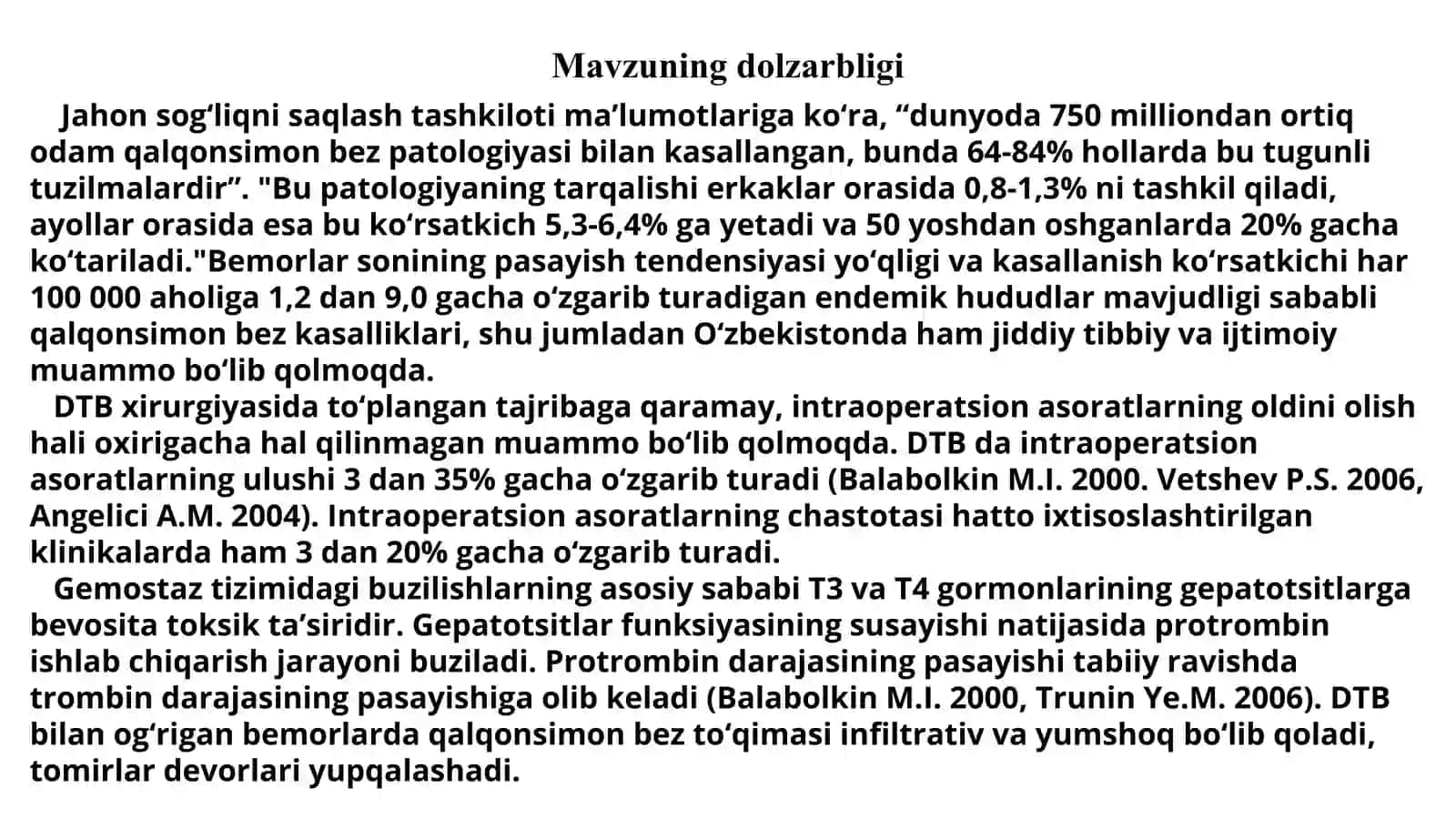 "QALQONSIMON BEZDAGI OPERATSIYALARDA ASORATLARNING OLDINI OLISH VA DAVOLASHDA MAHALLIY INTRAOPERATSION GEMOSTAZ" 2