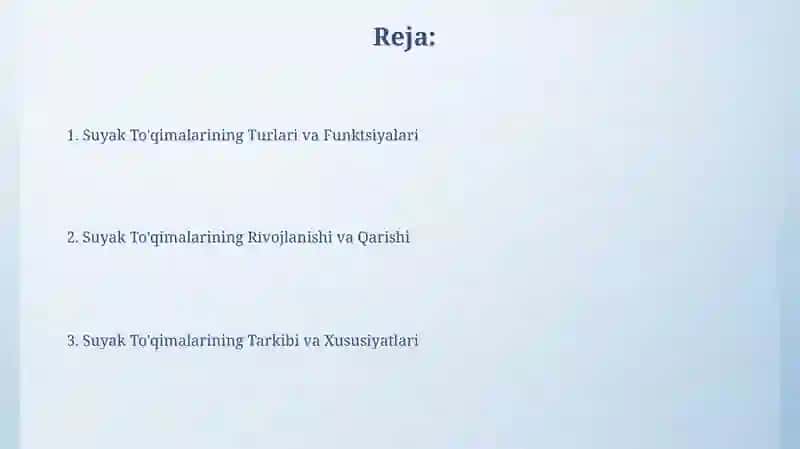 Suyak To'qimalarining Turlari va Funktsiyalari 2