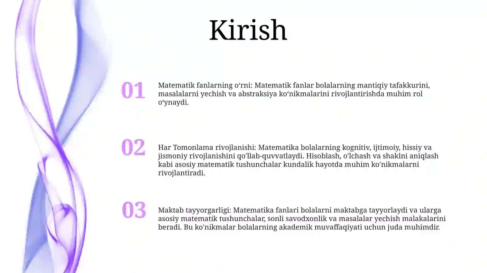Matematik fanlar 2