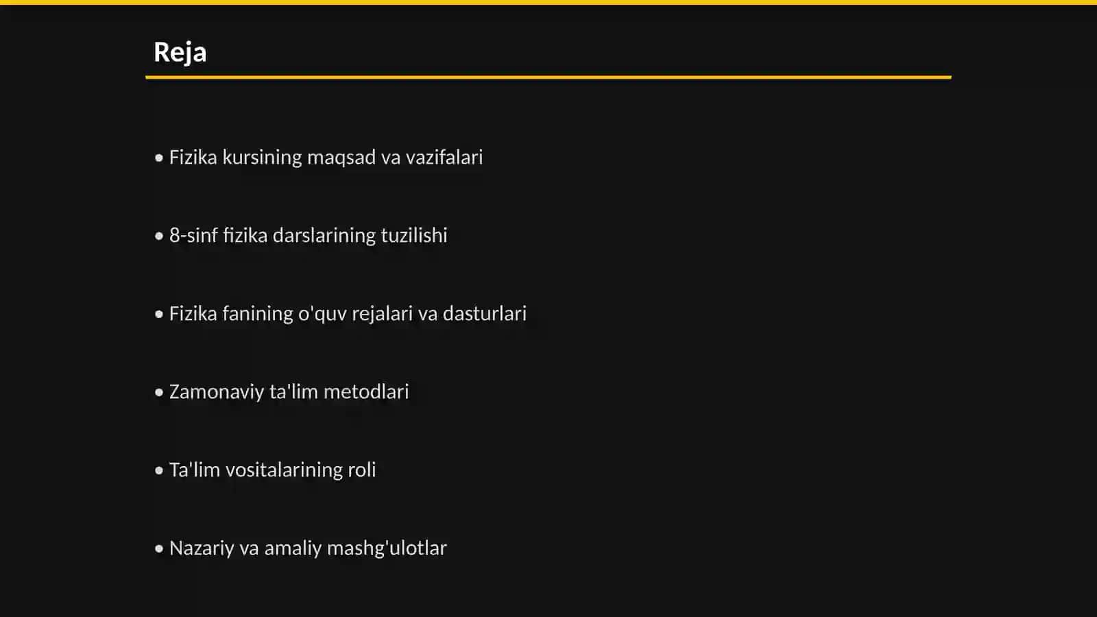 8-sinf fizika kursining tuzilishi va ilmiy metodik tahlili 2