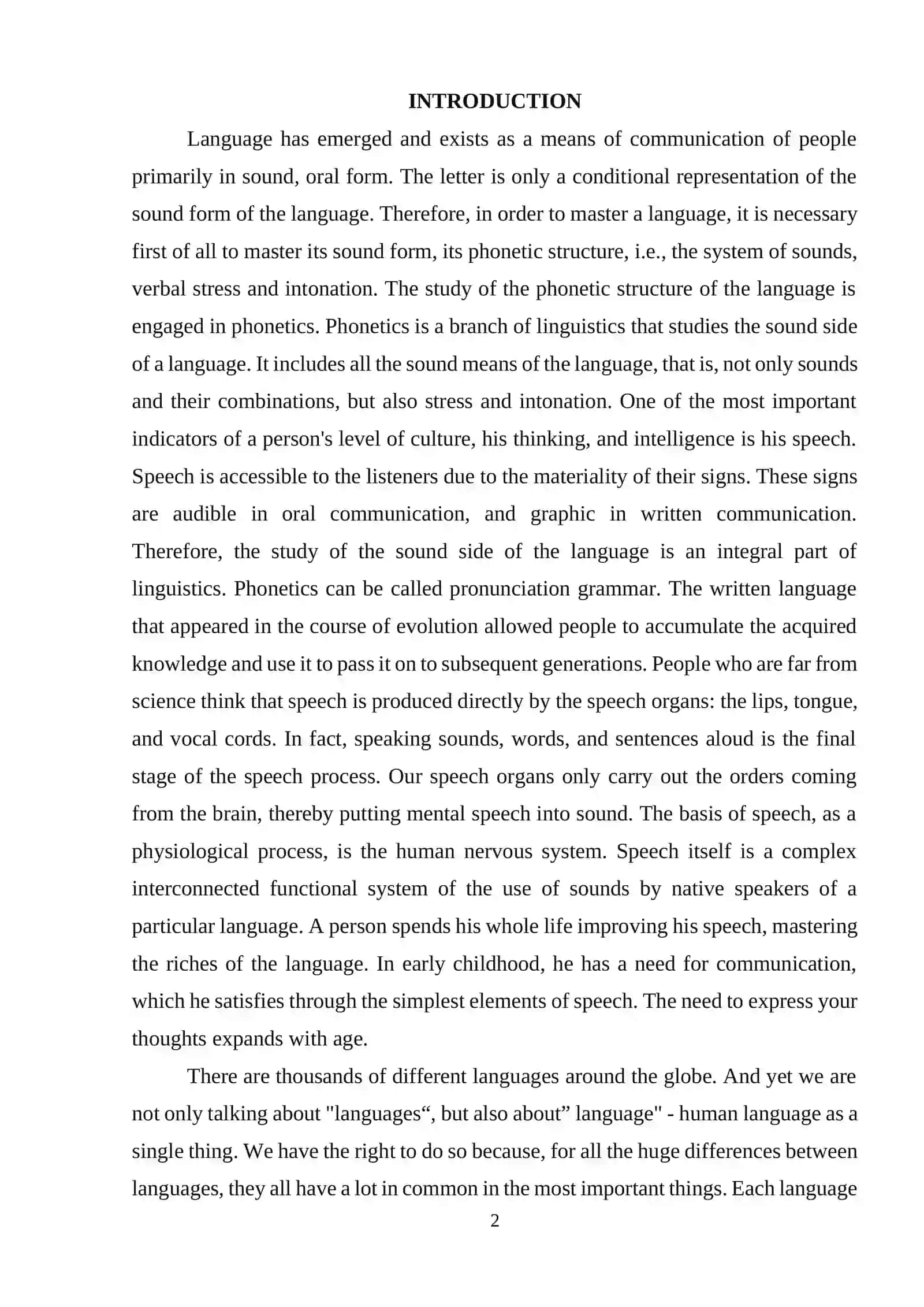 VOWELS IN THE LANGUAGE BEING STUDIED 2