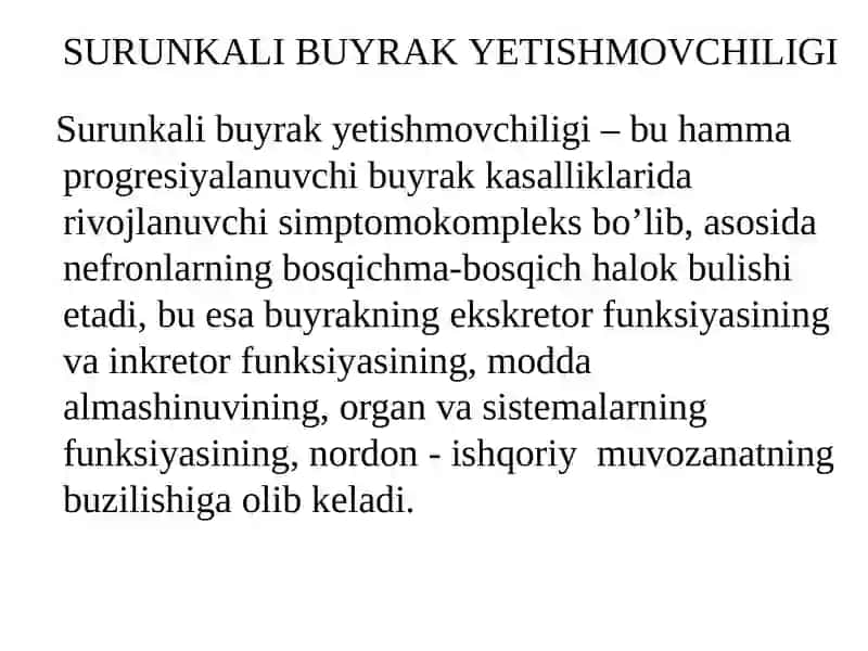 SURUNKALI BUYRAKYETISHMOVCHILIGI 2