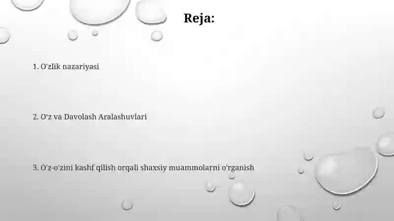Pisixologiyada shahs muammosining talqin etilishi 2