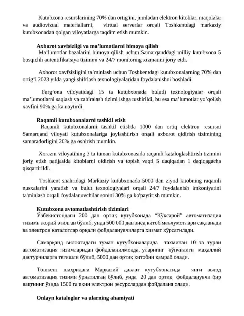 Kutubxona-axborot xizmatlarini tashkil etishda zamonaviy texnologiyalar 2