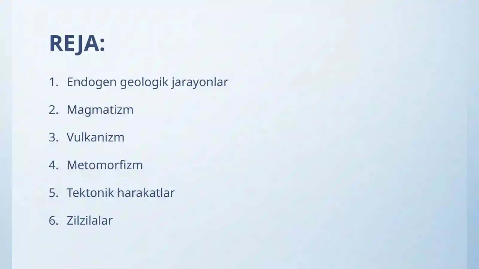 ENDOGEN GEOLOGIK JARAYONLAR 2