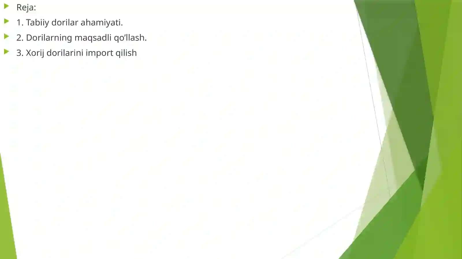 Xorijiy tabiiy dorilar va ularning maqsadli qo’llanilishi 2