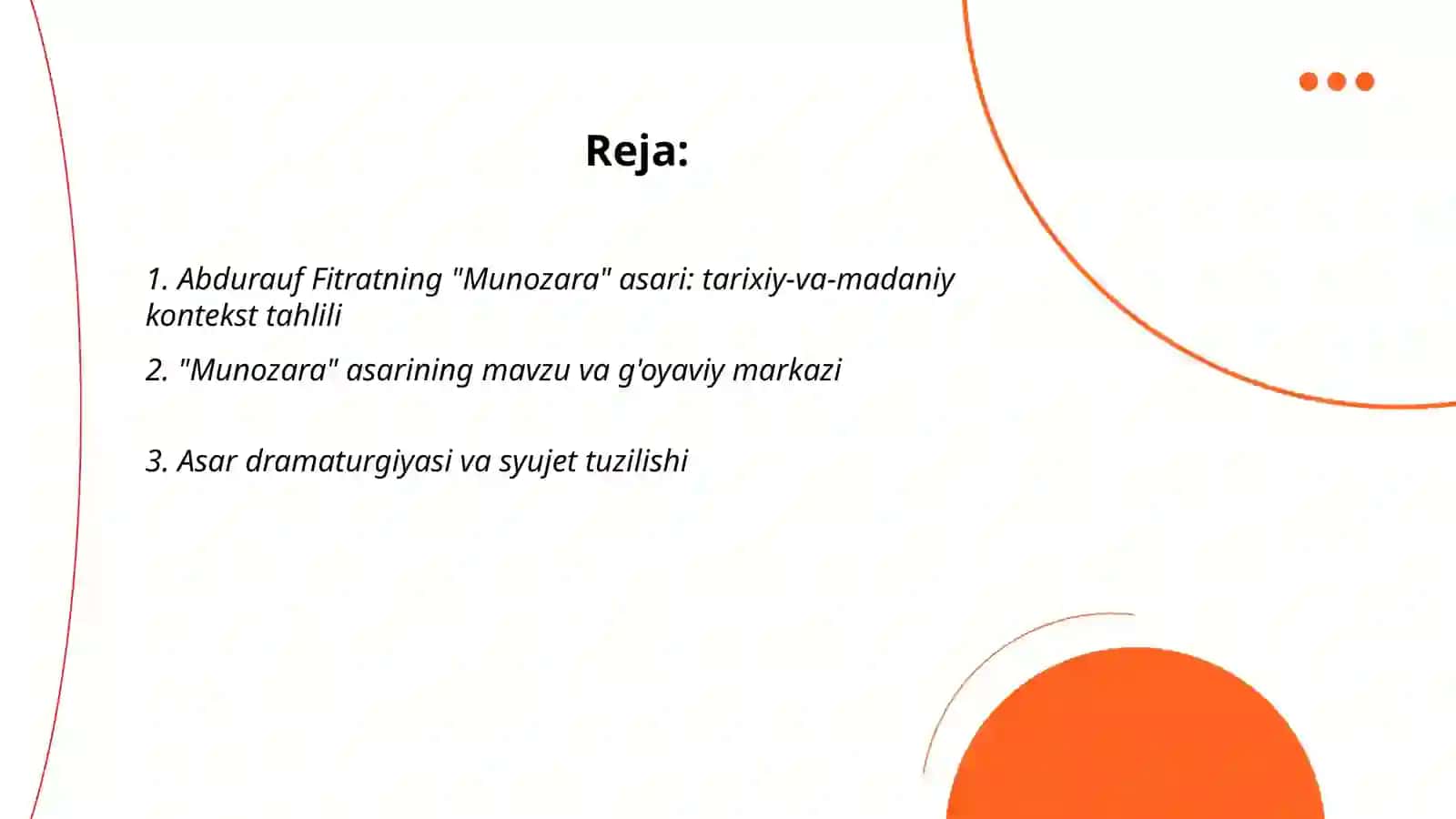 Abdurauf Fitratning "Munozara" asari 2