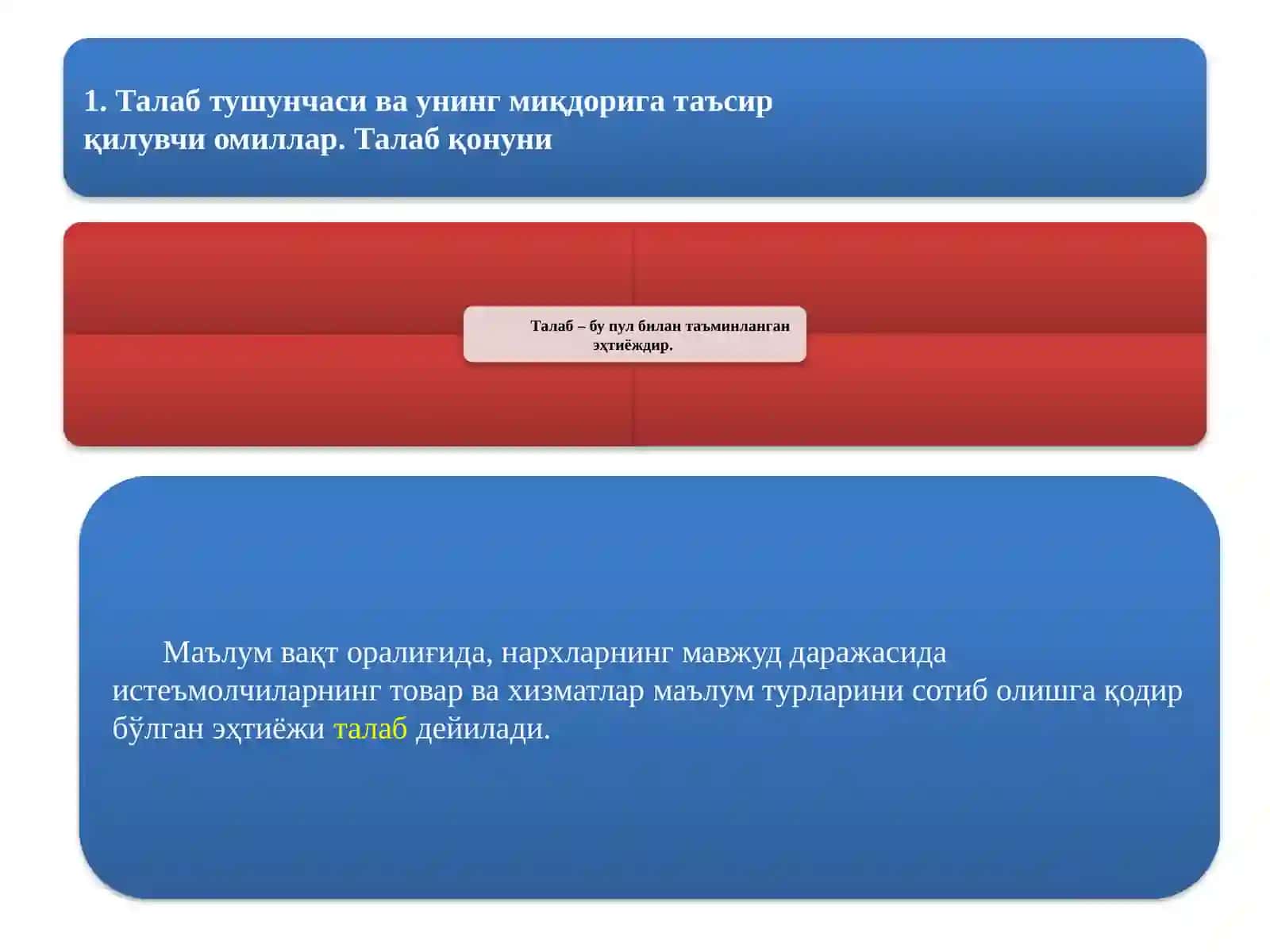 Талабнинг туркумланиши 2