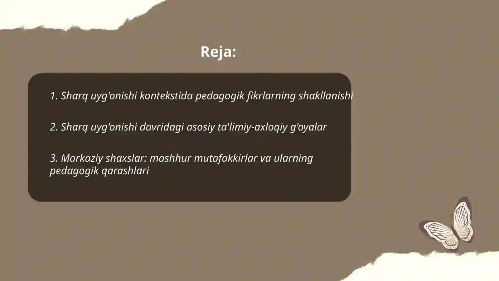 SHARQ UYG'ONISH DAVRIDA PEDAGOGIK FIKRLARNING RIVOJLANISHI 2