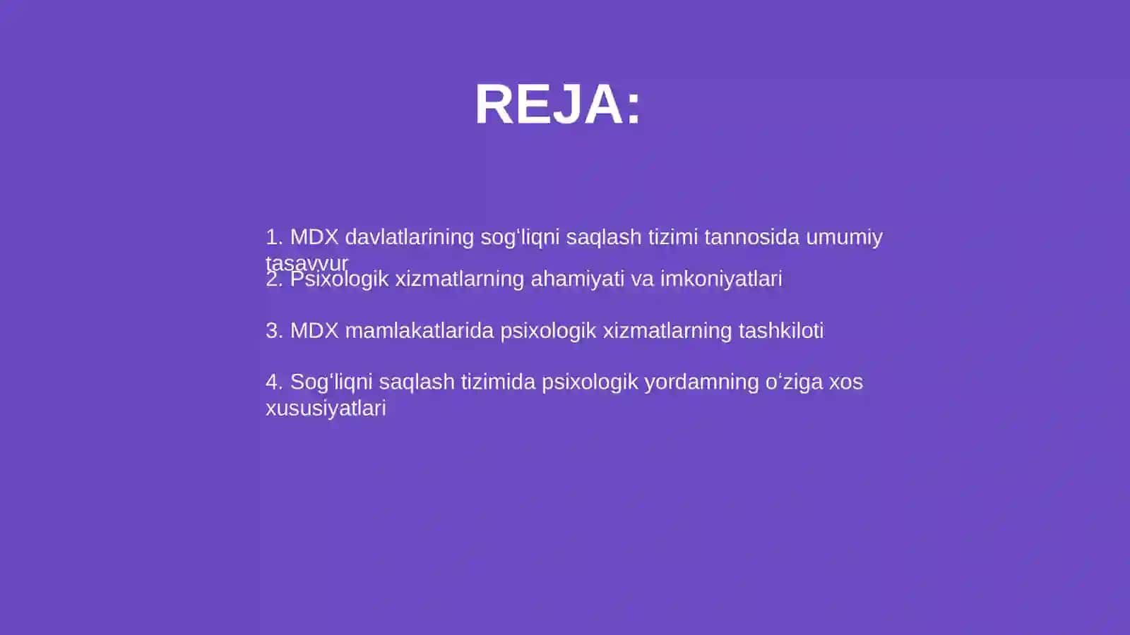MDX davlatlarining sogʻliqni saqlash tizimida psixologik xizmatning oʻziga xosligi 2