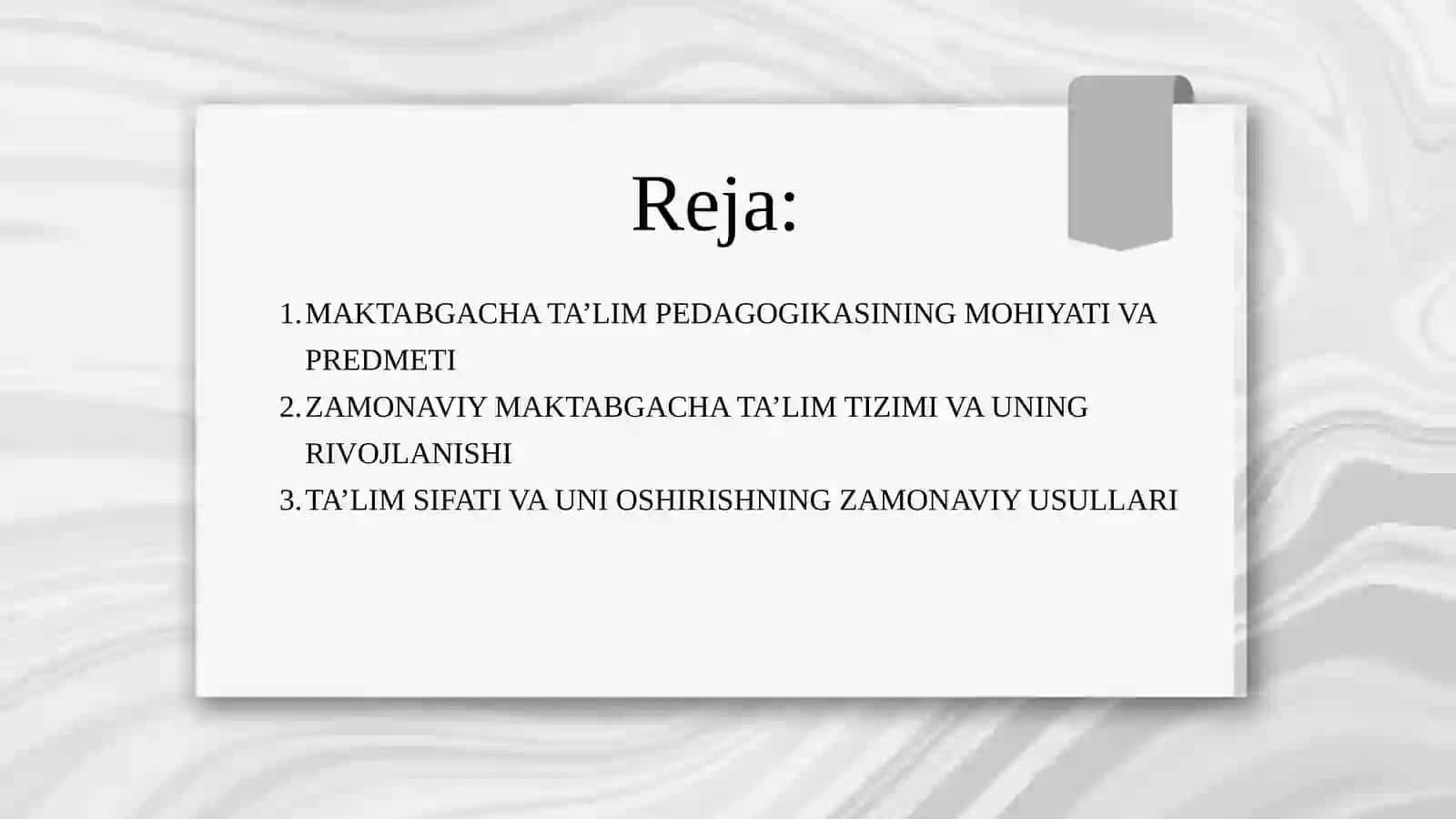 Maktabgacha ta’lim tashkilotida pedagogik rejalashtirish 2