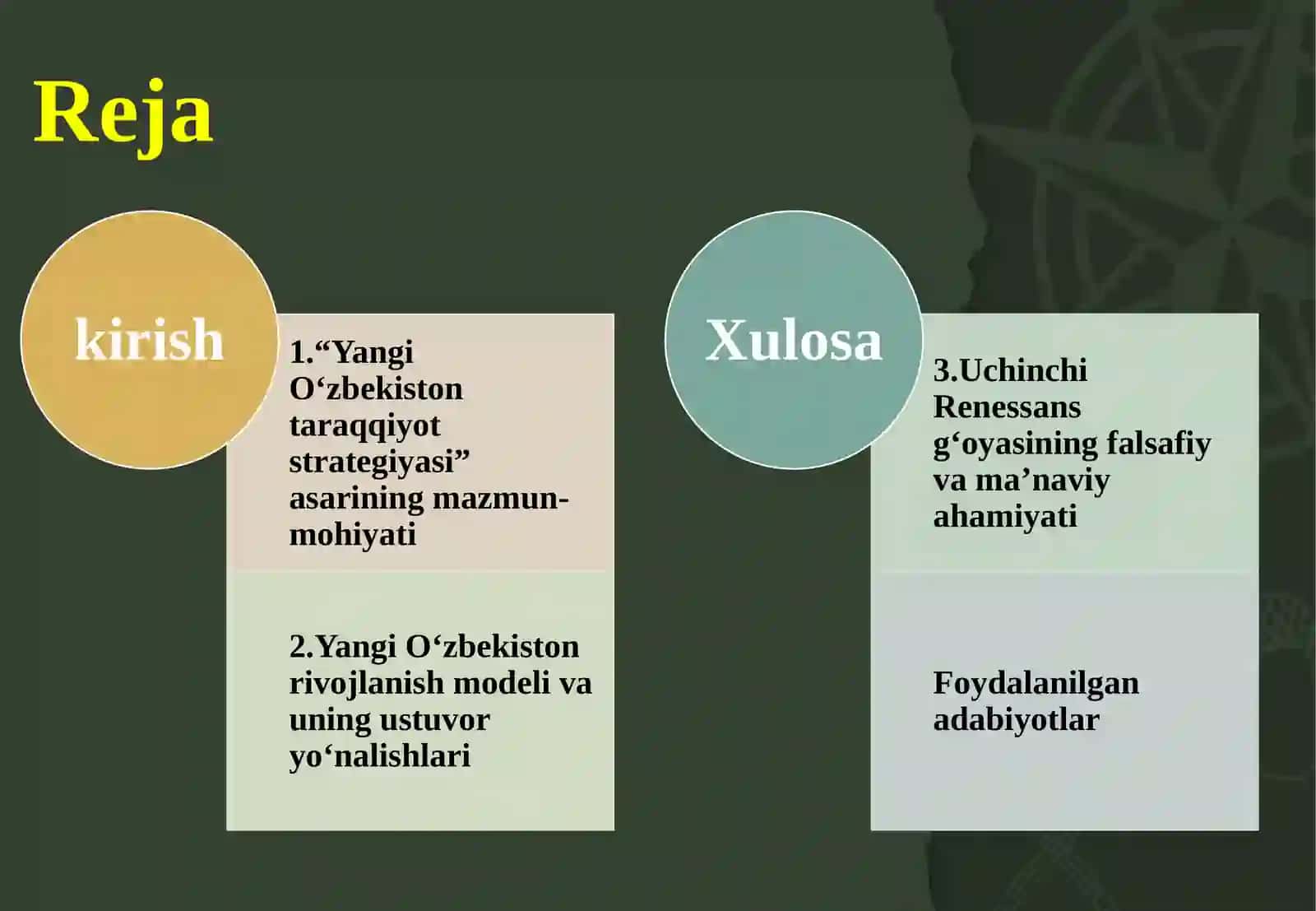 O‘zbekiston Respublikasi Prezidenti Shavkat Mirziyoyevning “Yangi O‘zbekiston taraqqiyot strategiyasi” kitobi 2