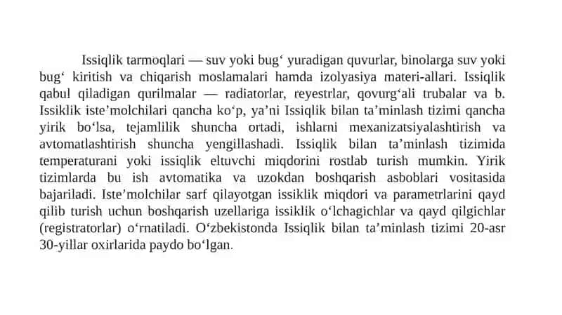 Issiqlik tarmoqlarining pazometrik grafigi 2