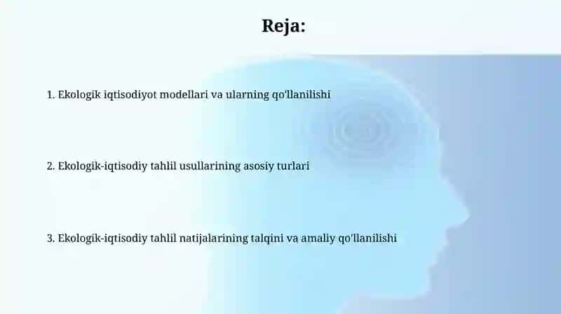 Ekologik iqtisodiy tahlil metodlari 2