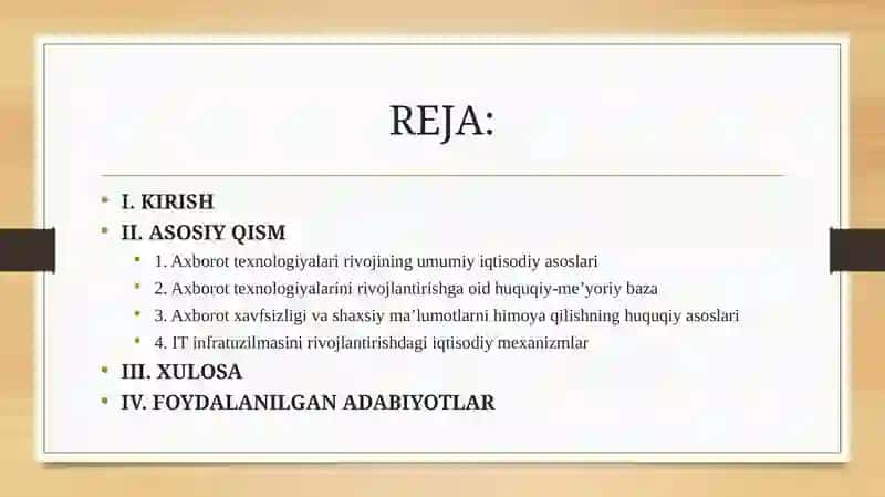 O’ZBEKISTONDA AXBORAT TEXNALOGIYALARINI RIVOJLANTIRISHNING IQTISODIY HUQUQIY ASOSLARI 2