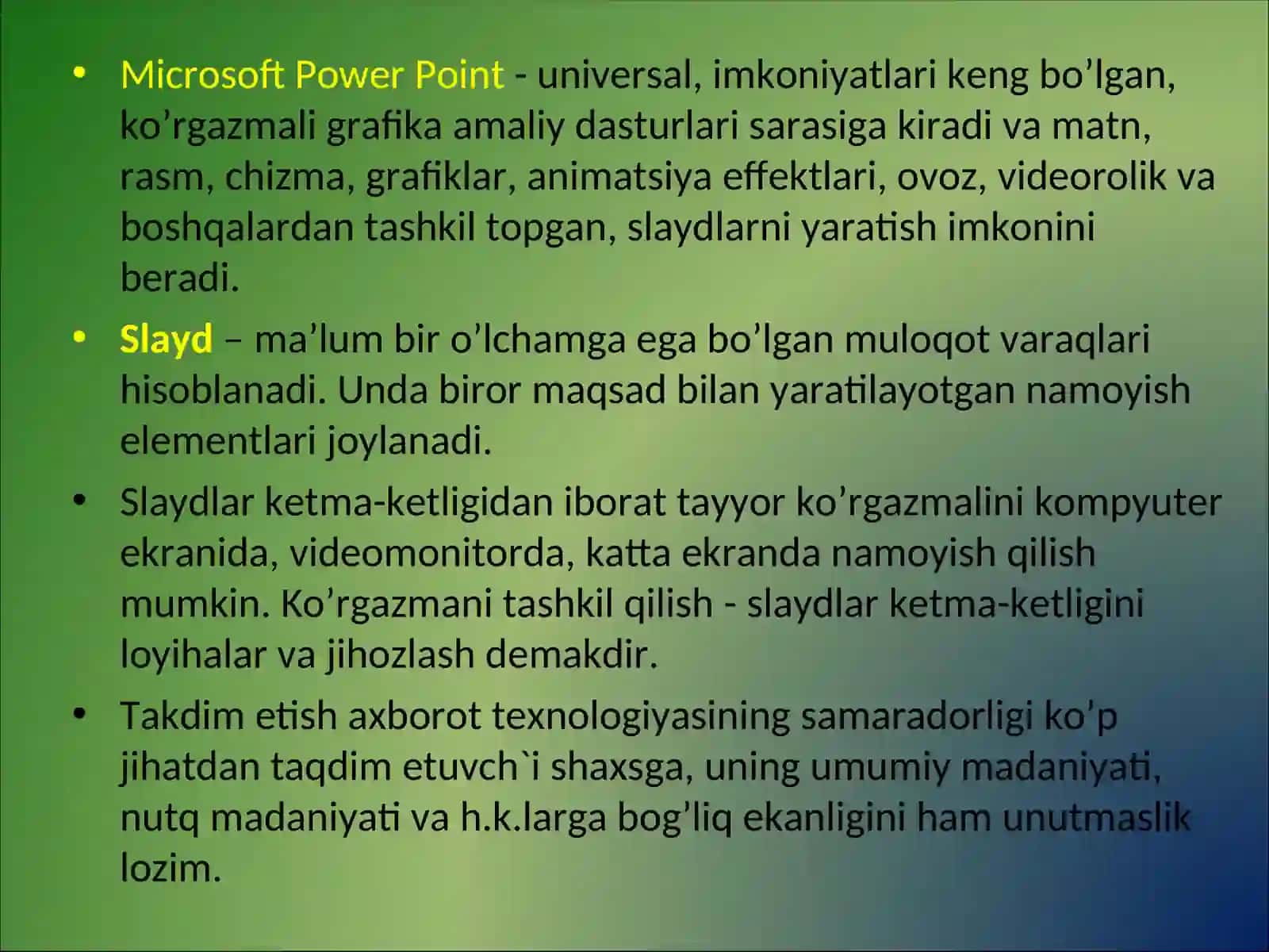 PОWER PОINTDASTURI 2
