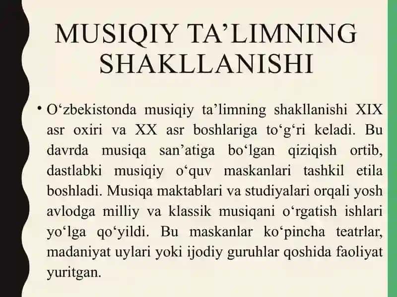 Musiqa o'quv maskanlari 2