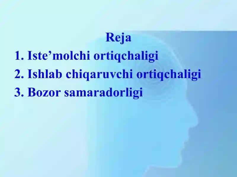 Iste’molchilar, ishlab chiqaruvchilar va bozor samaradorligi 2