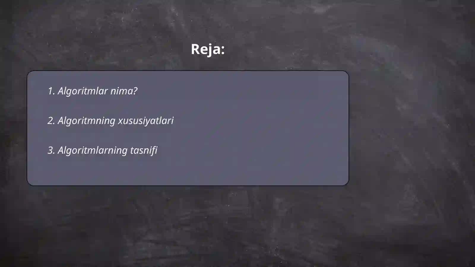 Algoritmlar nima? 2
