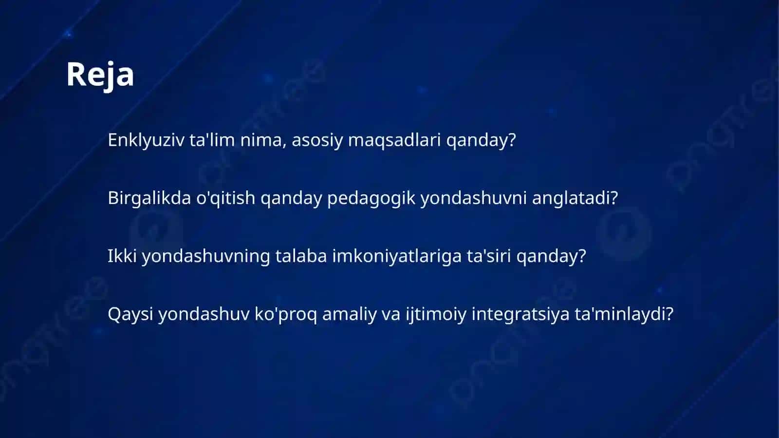 Enklyuziv va birgalikda o'qitishlarning asosiy farqlarini asoslash 2
