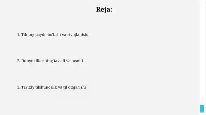 Tilning paydo bo'lishi va rivojlanishi 2