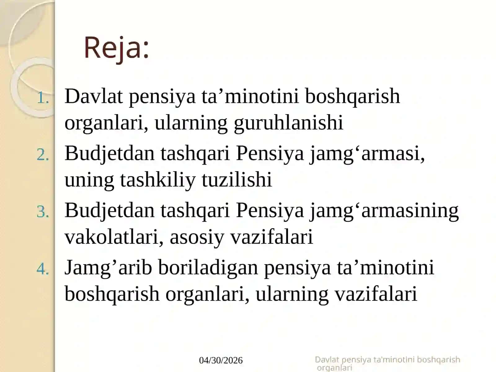 DAVLAT PENSIYA TA’MINOTINI AMALGA OSHIRUVCHI ORGANLAR FAOLIYATI 2