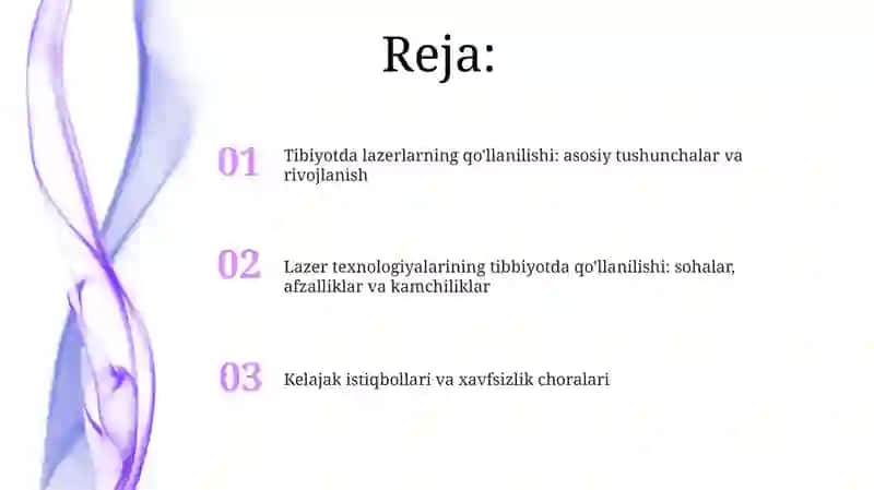 Lazer texnologiyalarining tibbiyotda qo'llanilishi 2