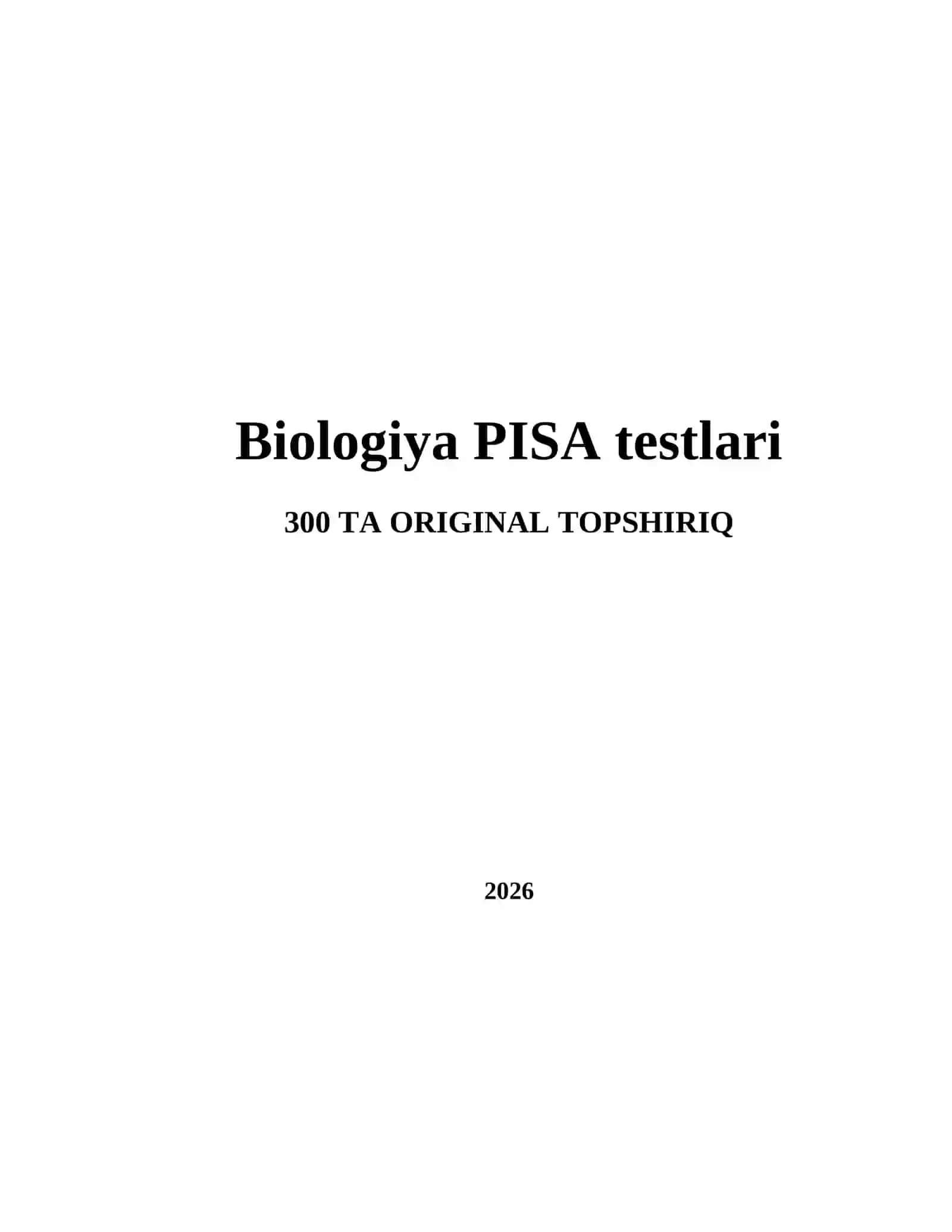Biologiya PISA testlari 2