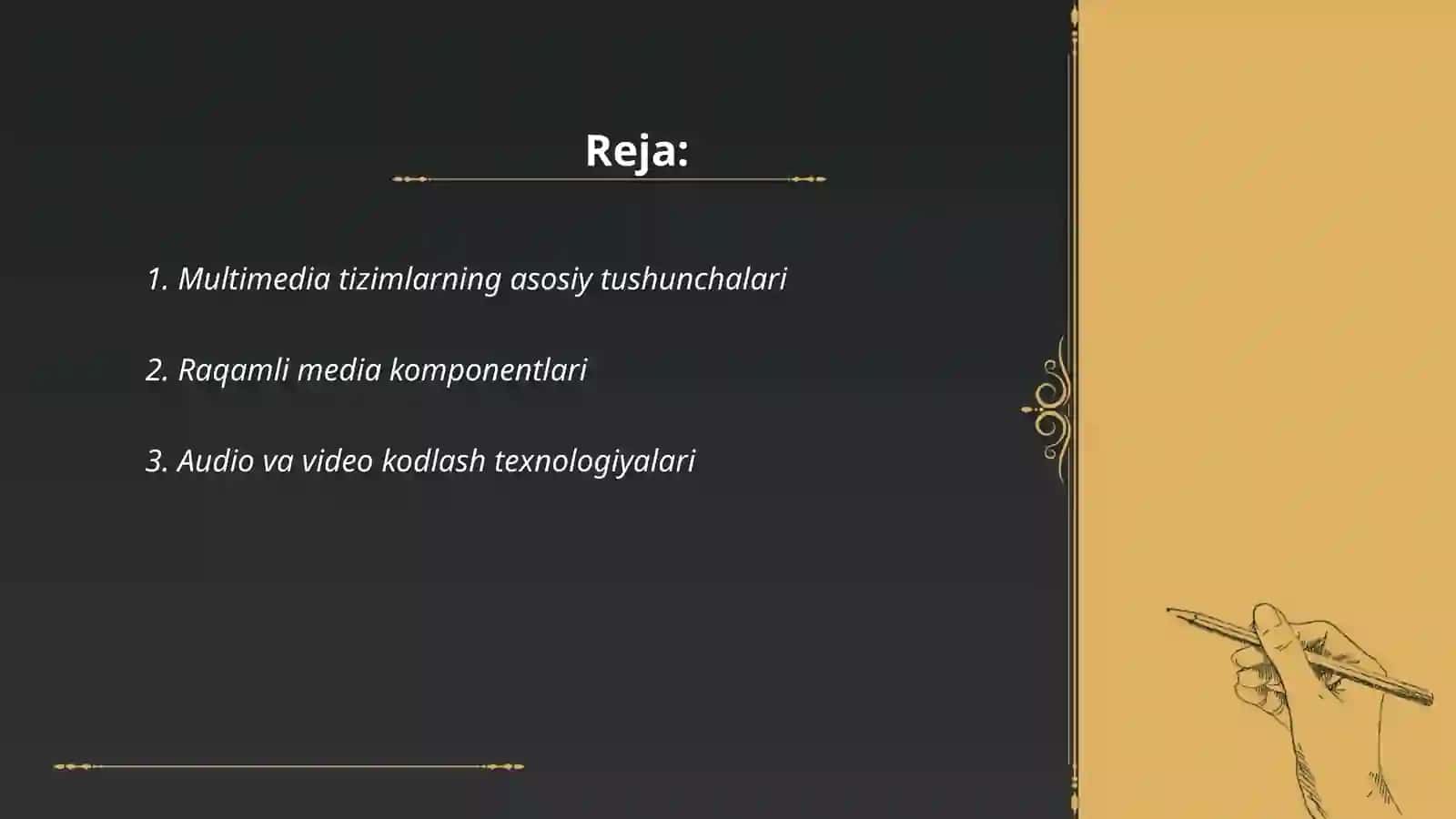 Multimedia va uning zamonaviy taminoti 2