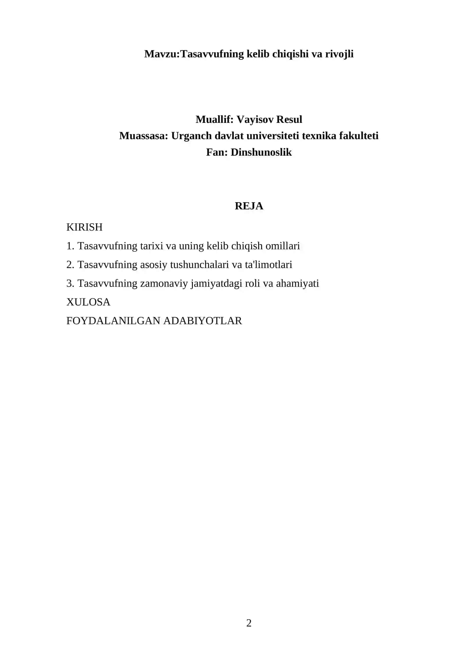 Tasavvufning kelib chiqishi va rivojli 2