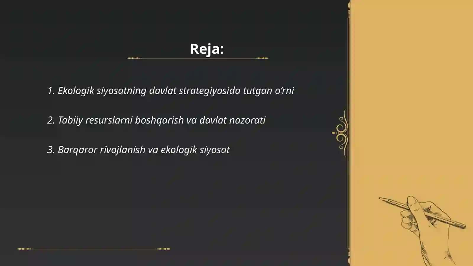 Davlatning ekologik siyosati 2