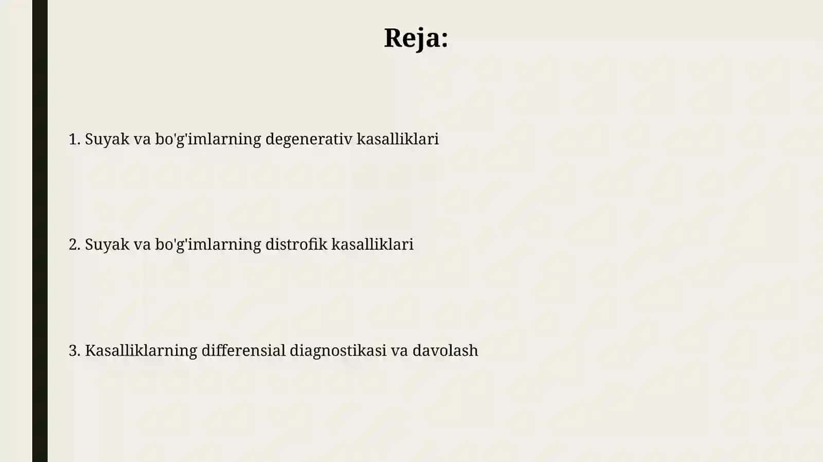 Suyak va boʻgʻimlarni degenerativ va distrofik kasalliklari 2