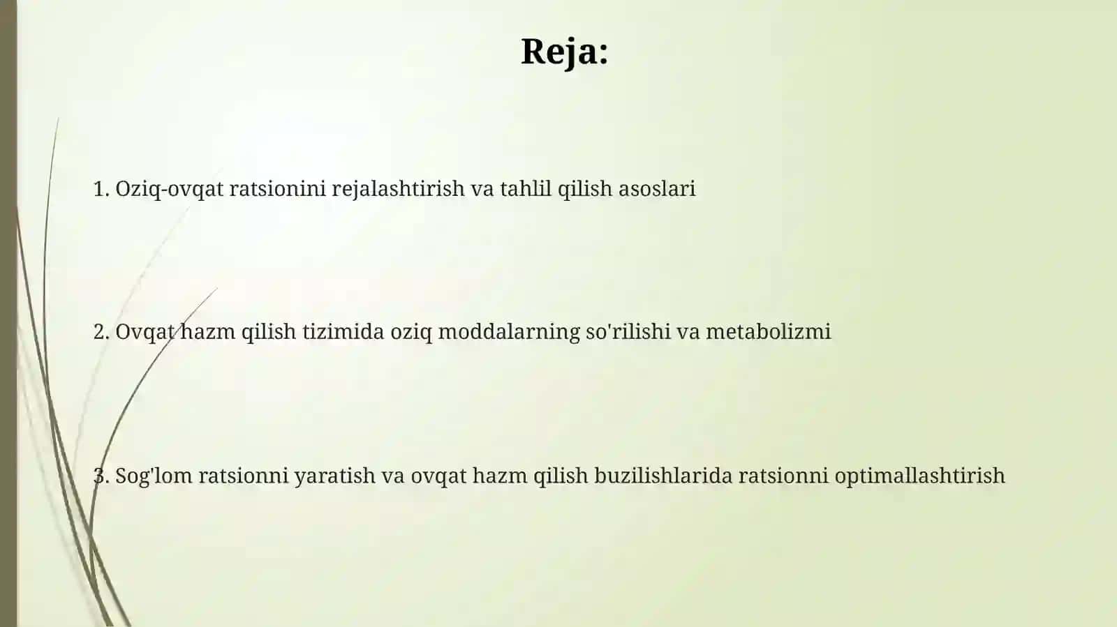 Ovqat hazm qilish tizimida ovqat ratsionini tuzish va tahlil qilish 2