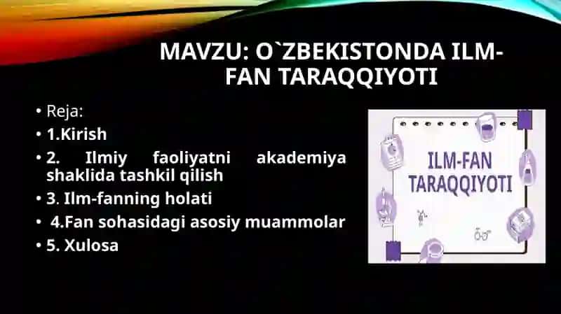 O'zbekiston xalqaro islomshunoslik akademiyasi Mumtoz sharq filologiyasi fakulteti Filologiya vatillarni o'qitish (arab tili) yo'nalishi talabasi Azimova Soliha ning Ilmiyishasoslarifanidantayyorlagan mustaqil shtaqdimoti 2