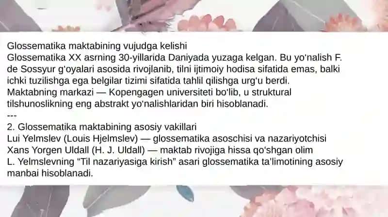 Glossematika maktabi 2