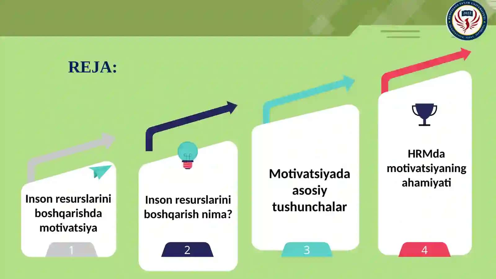 Inson resurslarini boshqarishda motivatsiya 2