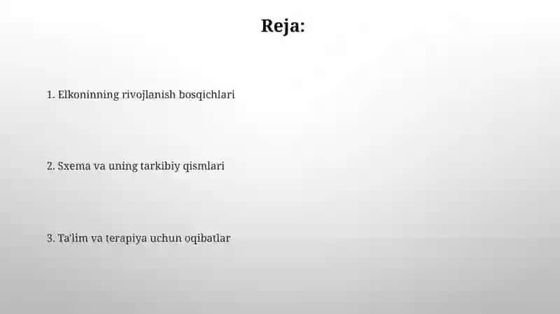 Shaxsning psixik rivojlanishini tabaqalashtirish sxemasi (D.B.EIkonin) 2